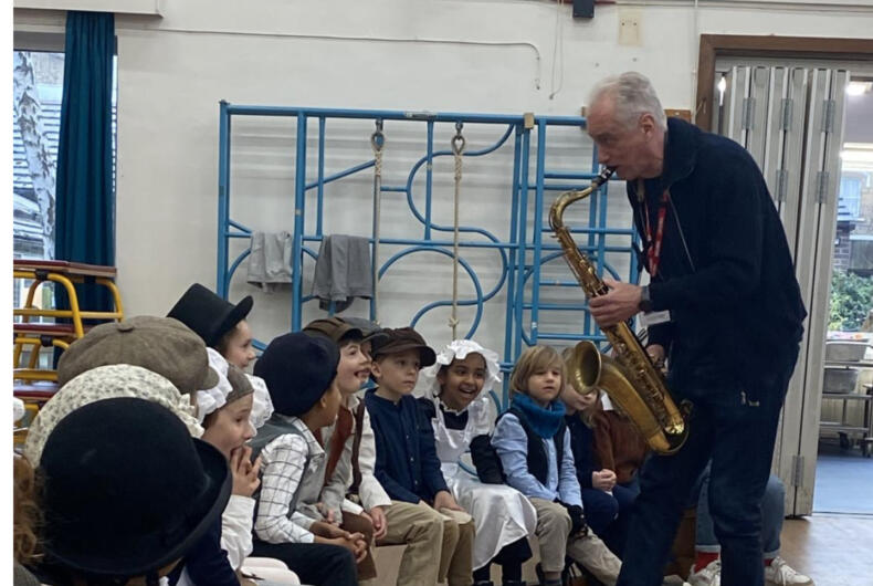 John visits Eleanor Palmer School. Click here to read more!