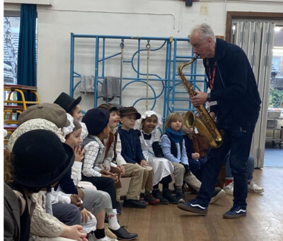 John visits Eleanor Palmer School. Click here to read more!